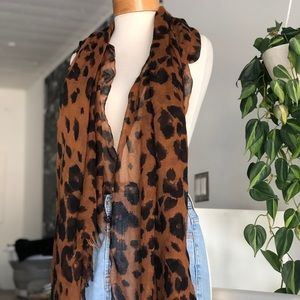 JCrew Cheetah Sheer Scarf